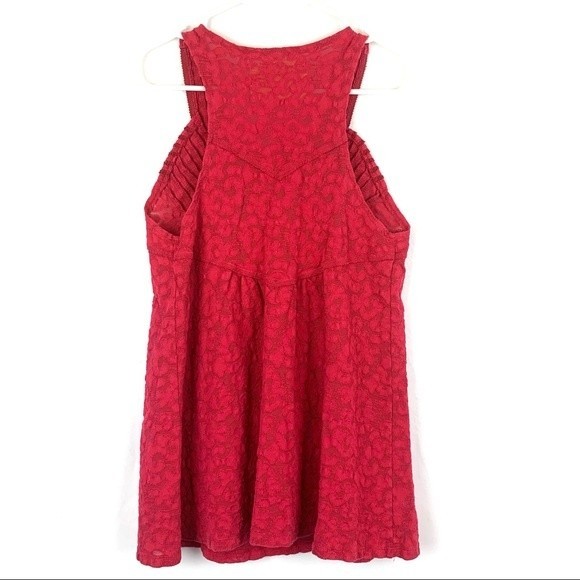 free people red lace halter tank medium - Picture 5 of 5